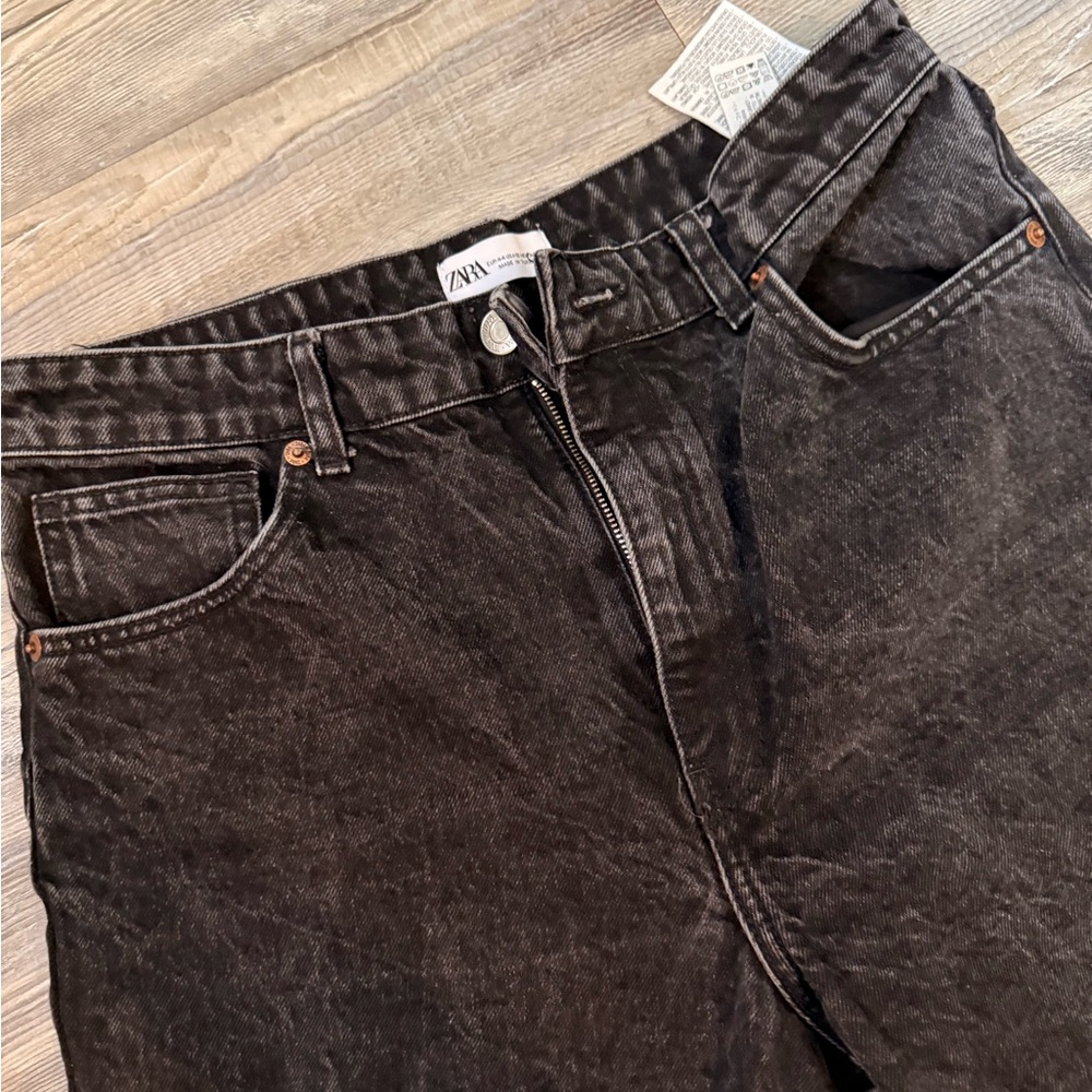 Zara Charcoal Denim Trousers